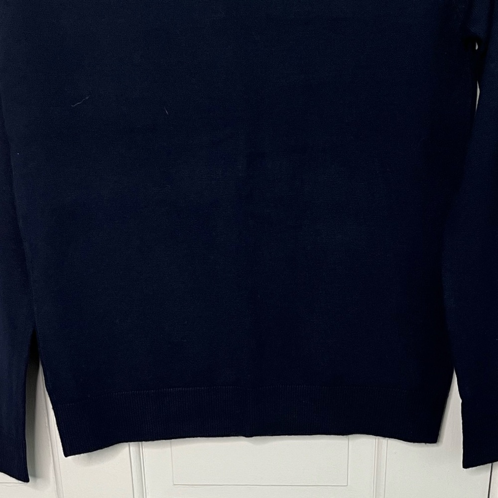 525 America Navy Crewneck Sweater Womens Size Small New Minimalist Closet Staple - Picture 3 of 12